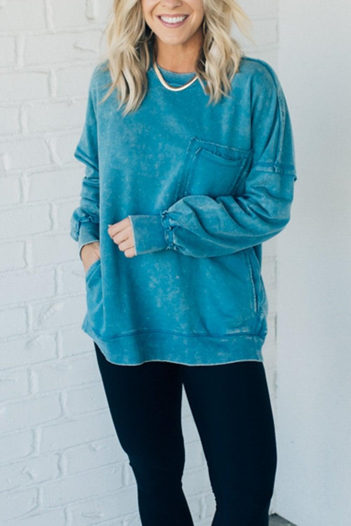 Terry Acid Wash Pullover (Buy 2 Free Shipping)