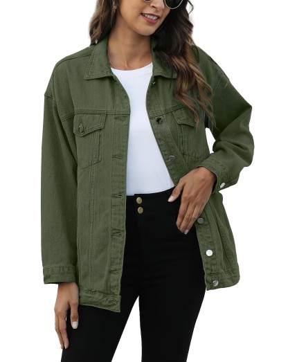 Women's Classic Button Down Denim Jacket              