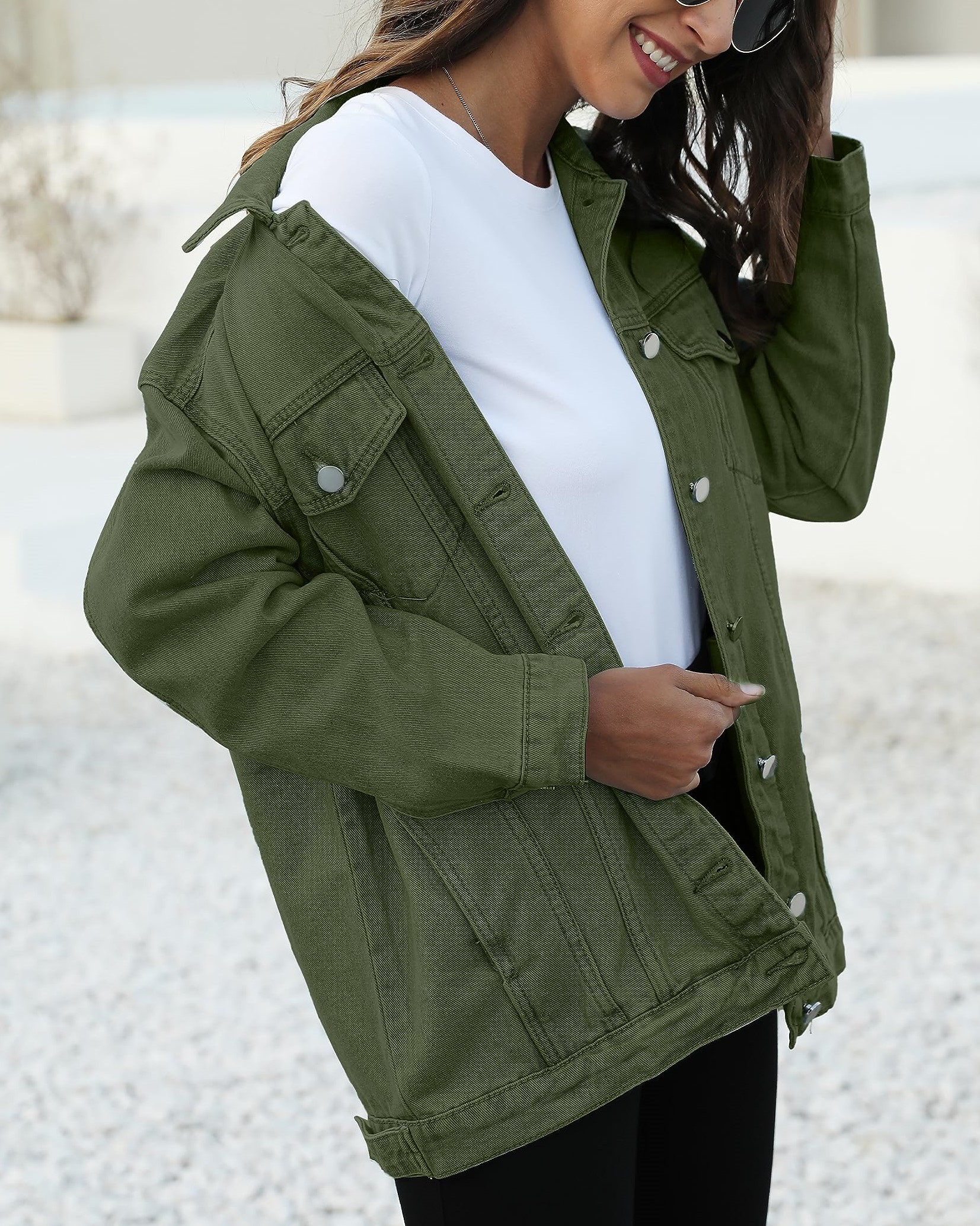 Women's Classic Button Down Denim Jacket              