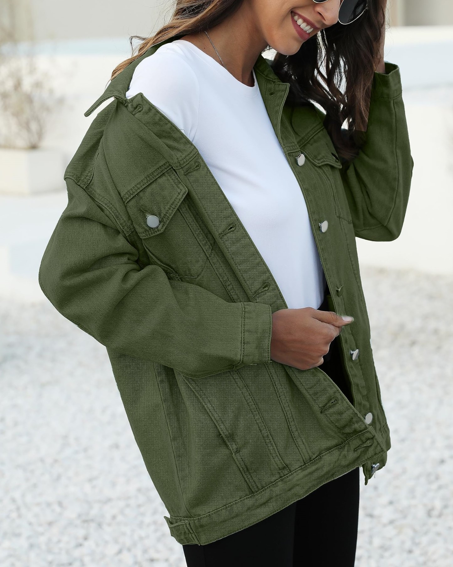 Women's Classic Button Down Denim Jacket              