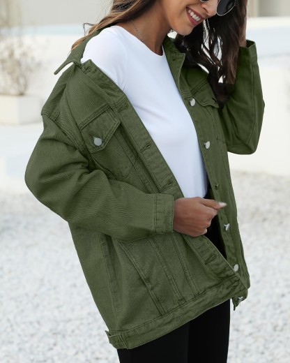 Women's Classic Button Down Denim Jacket              