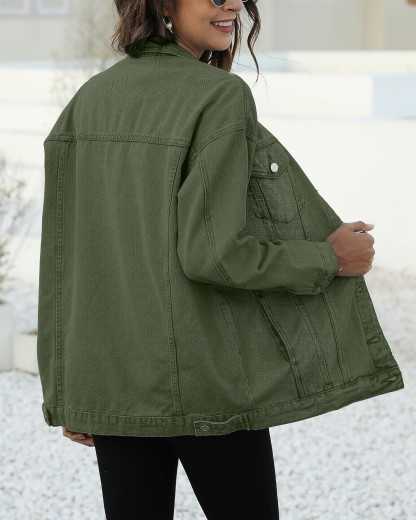 Women's Classic Button Down Denim Jacket              