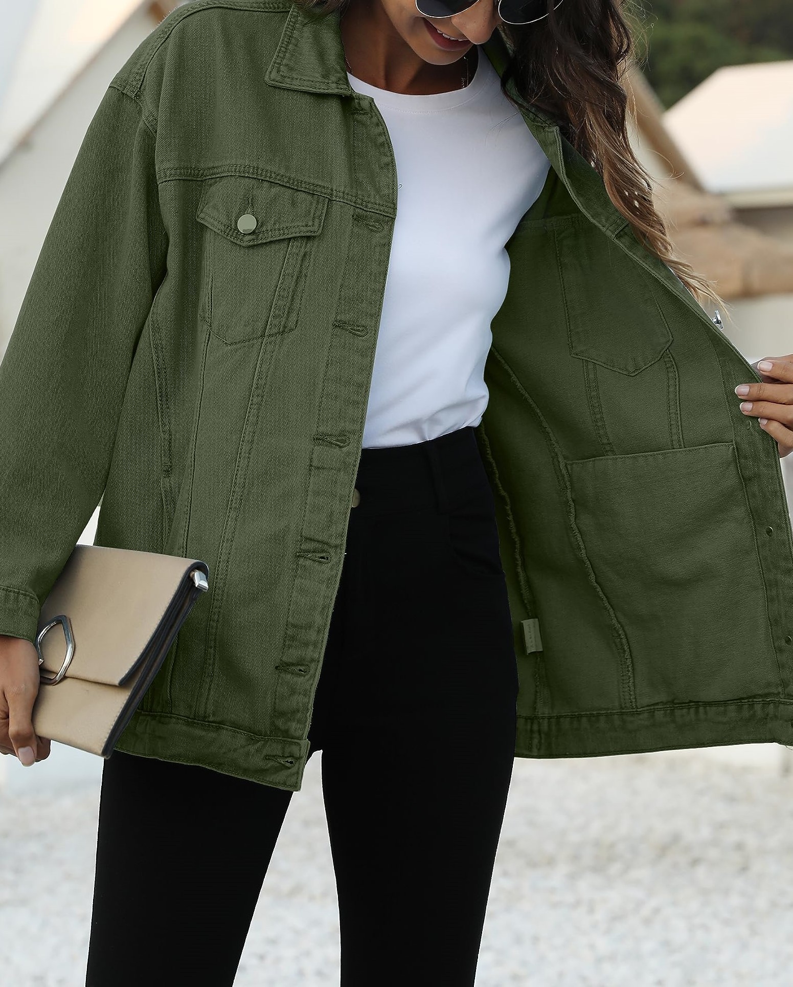 Women's Classic Button Down Denim Jacket              