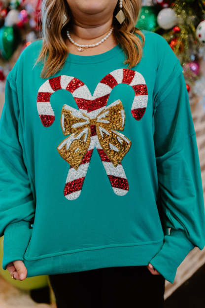 Women's Candy Cane Sweatshirt