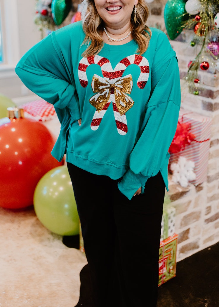 Women's Candy Cane Sweatshirt