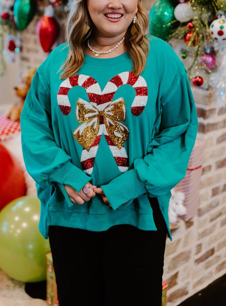 Women's Candy Cane Sweatshirt