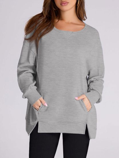 2024 Fall New Women‘s Oversized Pullover with Pockets(buy 2 10% OFF)