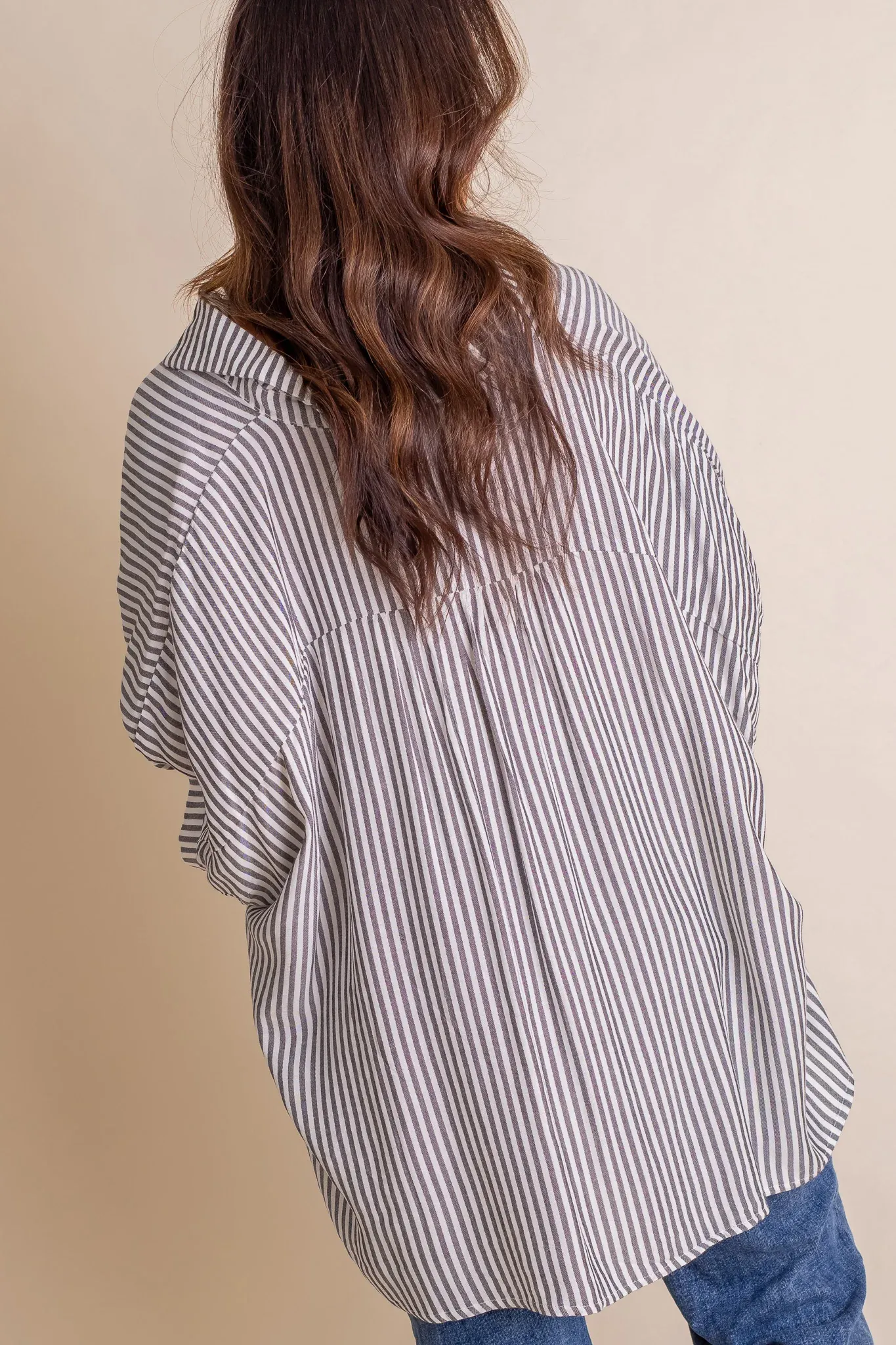 2024 New Oversized Striped Loose Button-down Shirt(Buy 2 10% OFF)