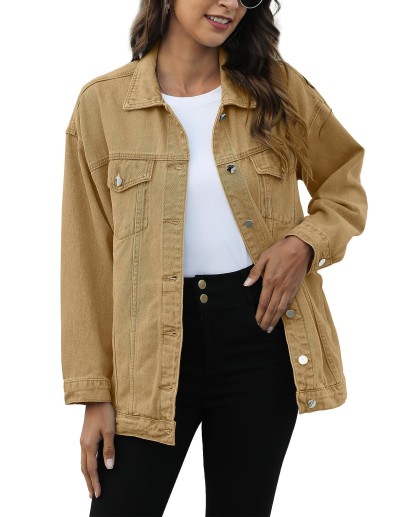Women's Classic Button Down Denim Jacket              