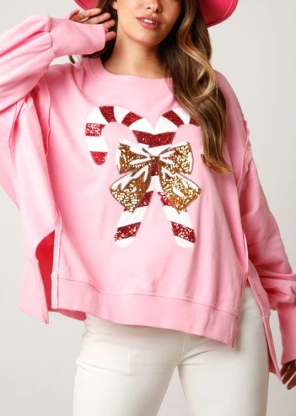 Women's Candy Cane Sweatshirt