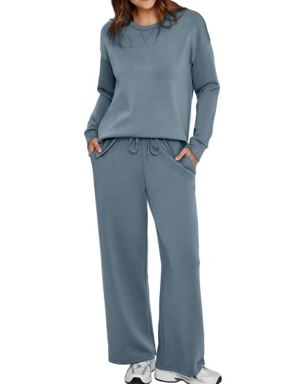 Women’s Casual Sweatsuits Tracksuit Sets with Pockets