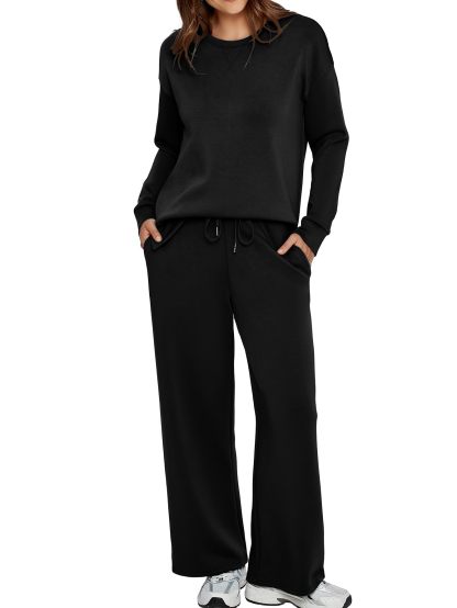 Women’s Casual Sweatsuits Tracksuit Sets with Pockets