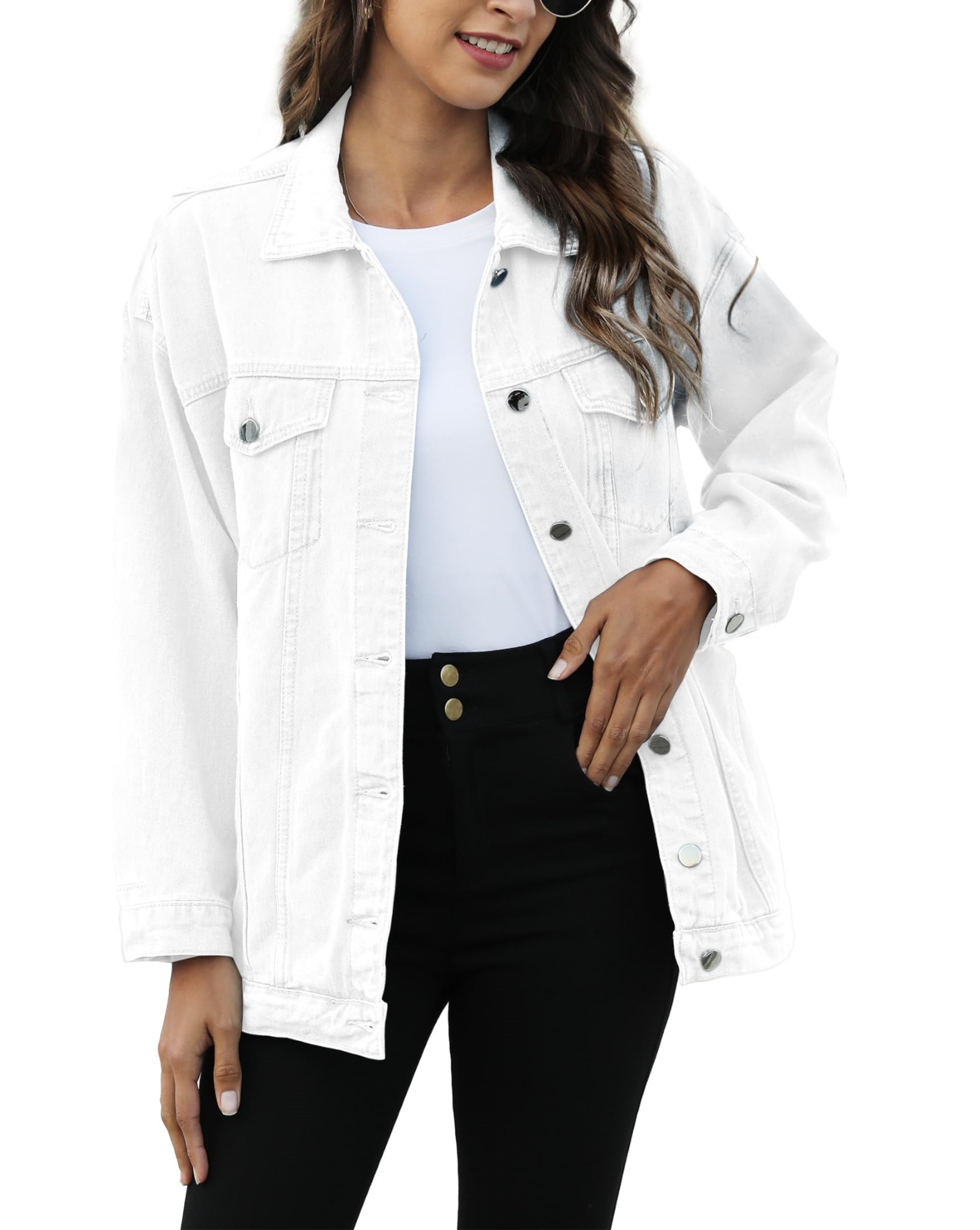Women's Classic Button Down Denim Jacket              