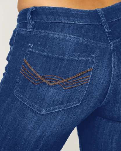 Trendy Pocket Pattern Retro Bootcut Pants-Pink Laura