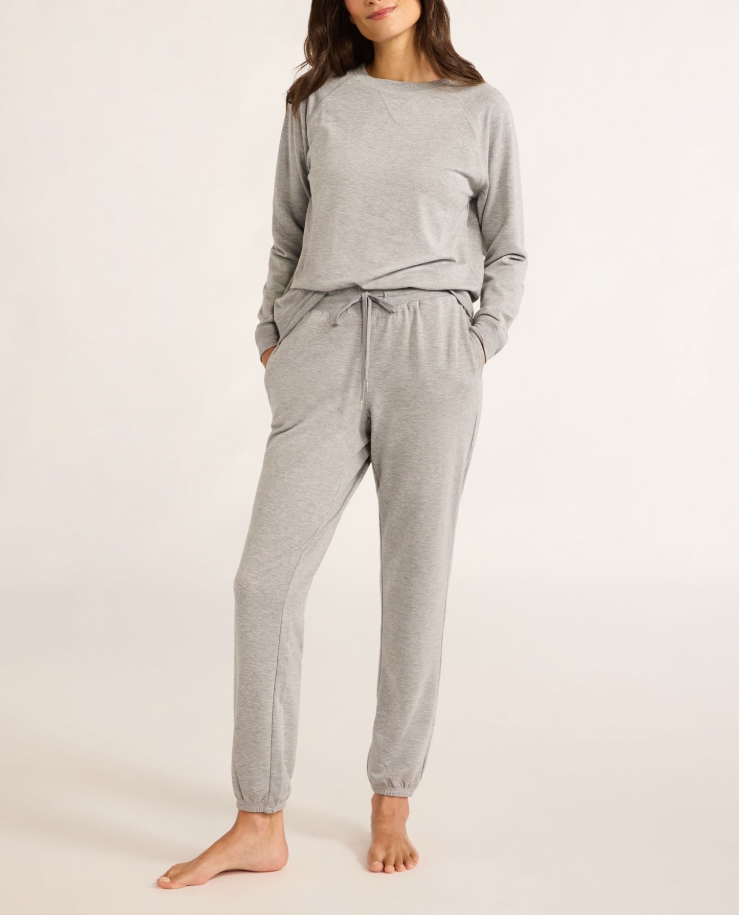 Women's French Terry Cloth Top and Jogger Pants Set