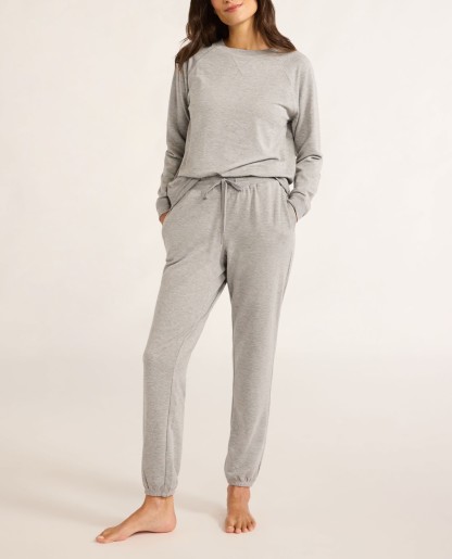 Women's French Terry Cloth Top and Jogger Pants Set