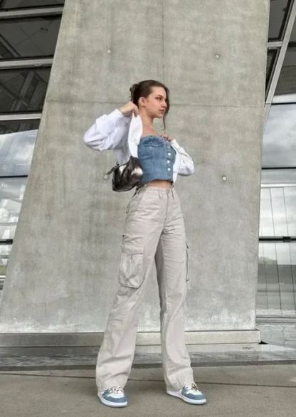 Adjustable Straight Fit Cargo Pants (Buy 2 Free Shipping)-Pink Laura