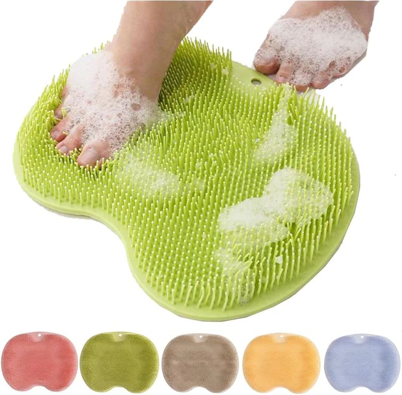 Hands-Free Silicone Foot Scrubber Mat
