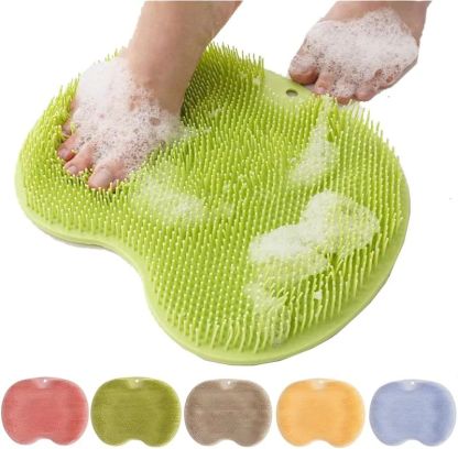 Hands-Free Silicone Foot Scrubber Mat
