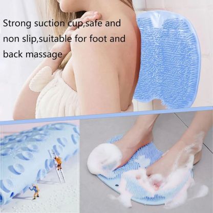 Hands-Free Silicone Foot Scrubber Mat