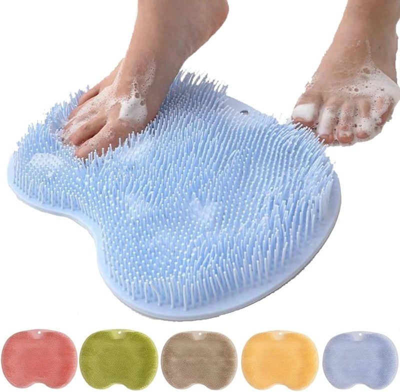Hands-Free Silicone Foot Scrubber Mat