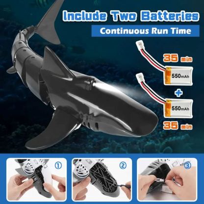 Remote Control Shark Toy – Realistic RC Shark for Pools, Bath & Water Play