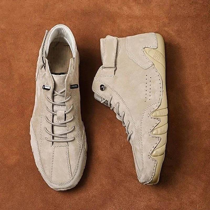 Italian Suede Velcro High Boots