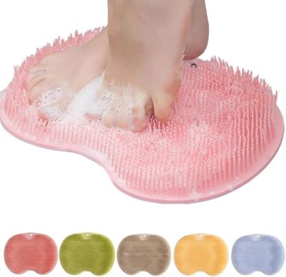 Hands-Free Silicone Foot Scrubber Mat
