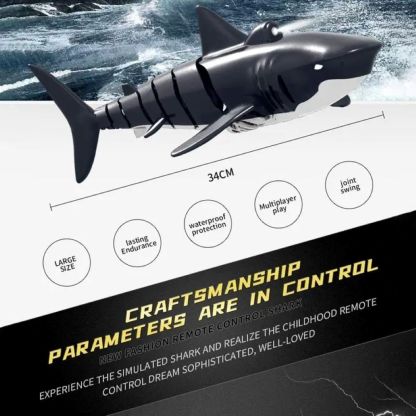 Remote Control Shark Toy – Realistic RC Shark for Pools, Bath & Water Play