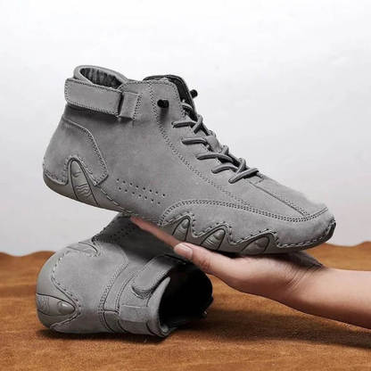 Italian Suede Velcro Fleece Lined High Boots