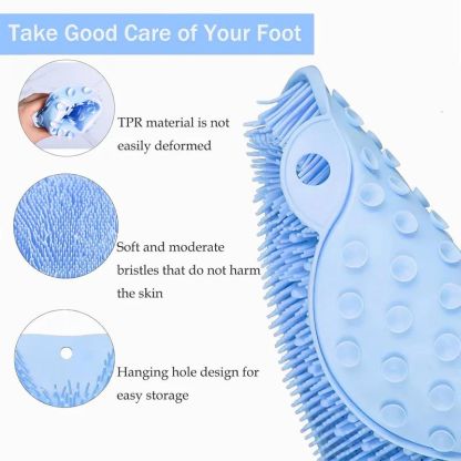 Hands-Free Silicone Foot Scrubber Mat