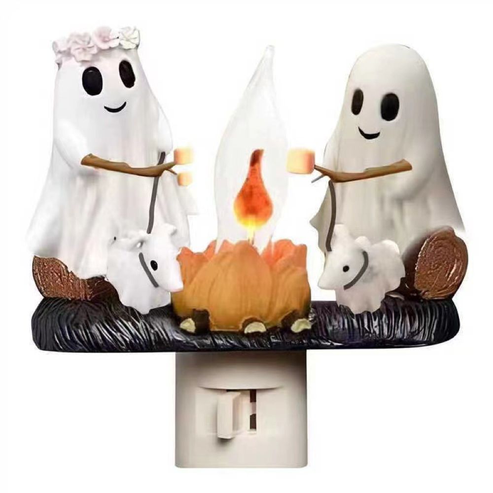Halloween Ghost Campfire Flickering Night Light