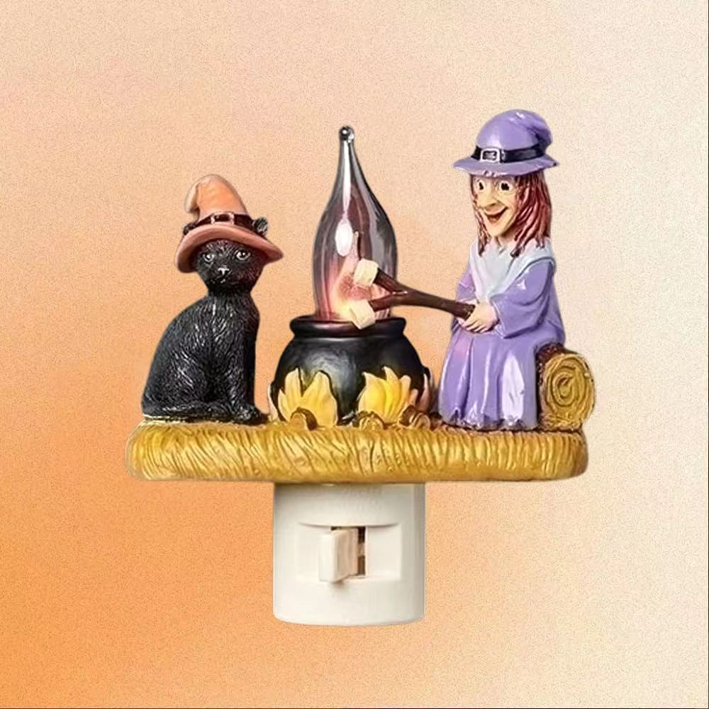 Halloween Ghost Campfire Flickering Night Light