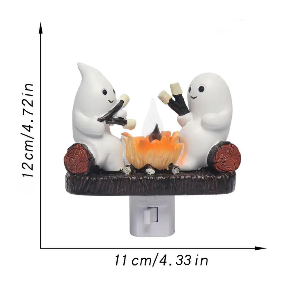 Halloween Ghost Campfire Flickering Night Light