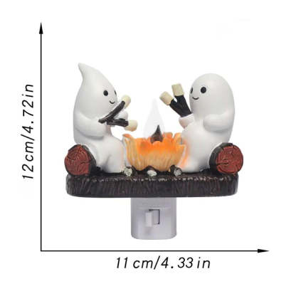 Halloween Ghost Campfire Flickering Night Light