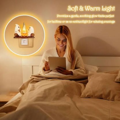 Halloween Ghost Campfire Flickering Night Light