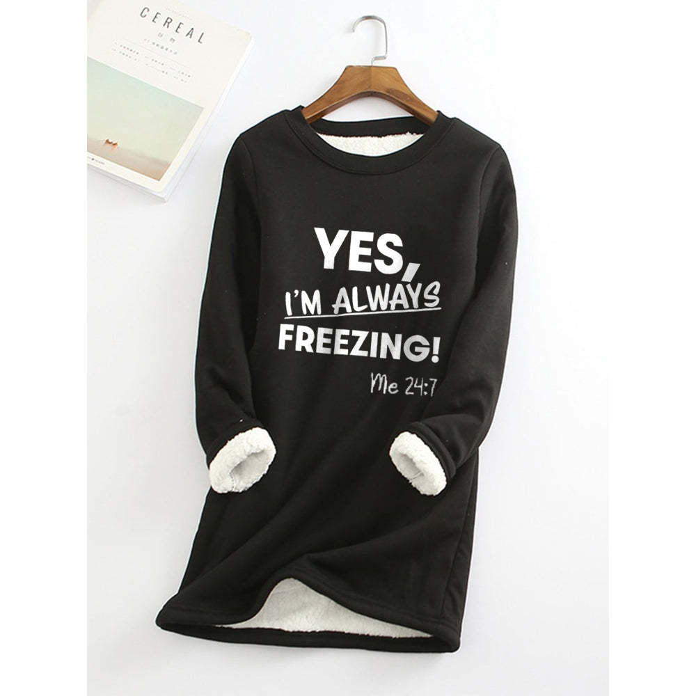 Women's Sweatshirt Pullover Fleece Teddy Fuzzy Letter Casual Long Slee