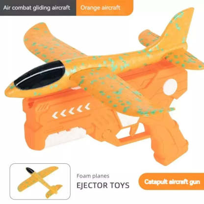 Foam glider plane launcher set for outdoor flying games