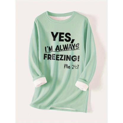 Women's Sweatshirt Pullover Fleece Teddy Fuzzy Letter Casual Long Sleeve Top