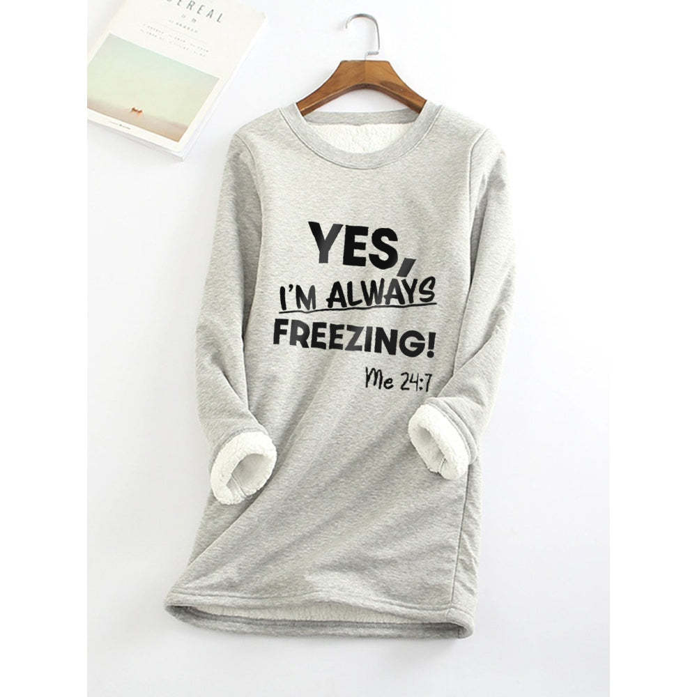 Women's Sweatshirt Pullover Fleece Teddy Fuzzy Letter Casual Long Sleeve Top