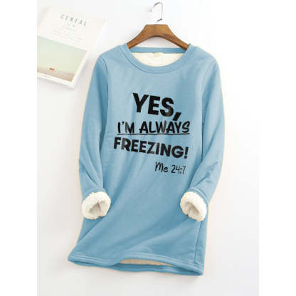 Women's Sweatshirt Pullover Fleece Teddy Fuzzy Letter Casual Long Sleeve Top