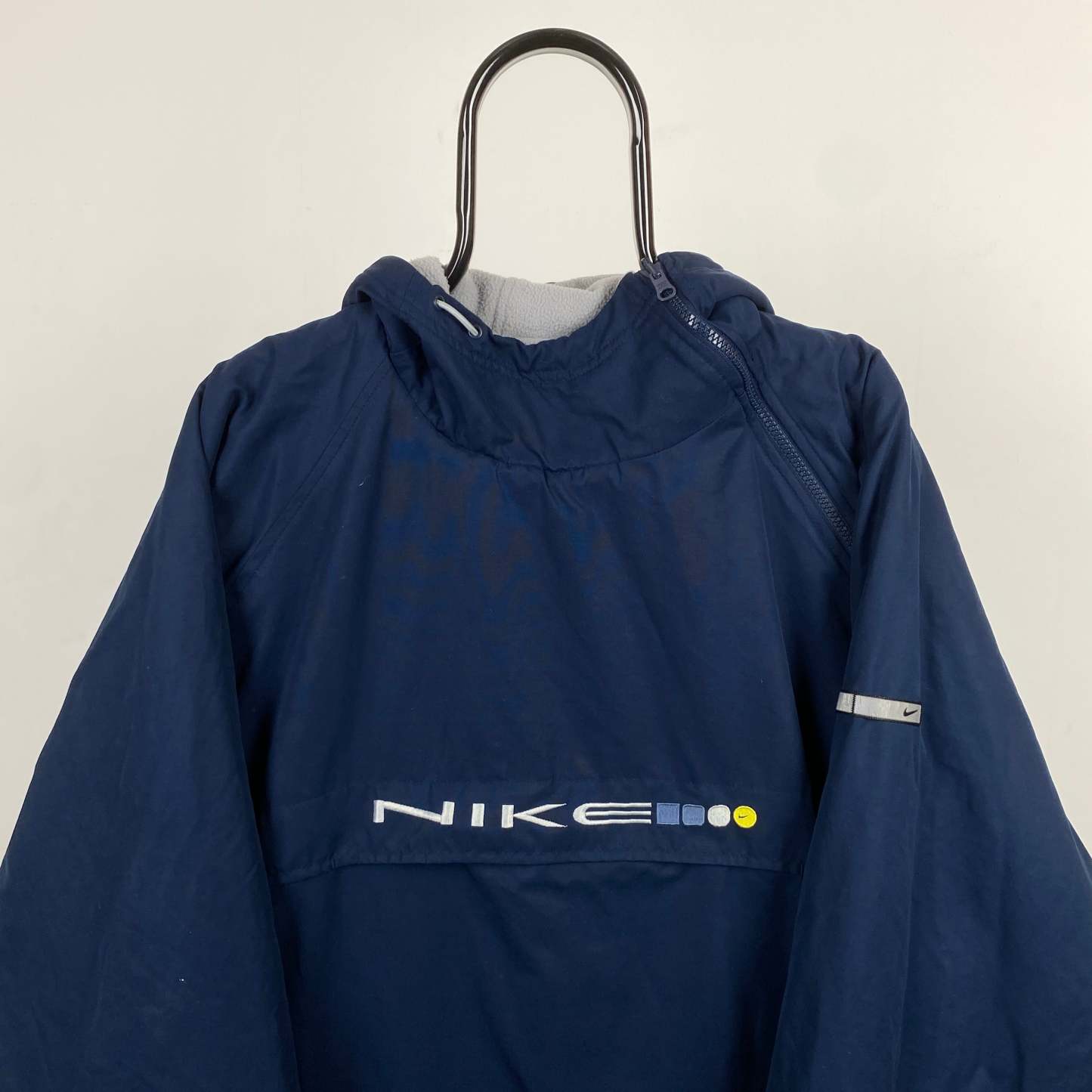 90s Nike Reversible Sidewinder Fleece Coat Jacket Blue Grey 