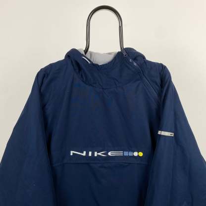 90s Nike Reversible Sidewinder Fleece Coat Jacket Blue Grey 