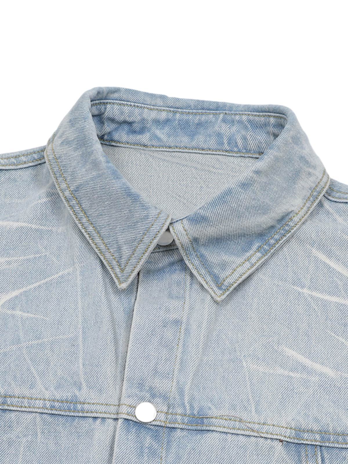 Short Sleeve Shirt & Shorts Denim Set