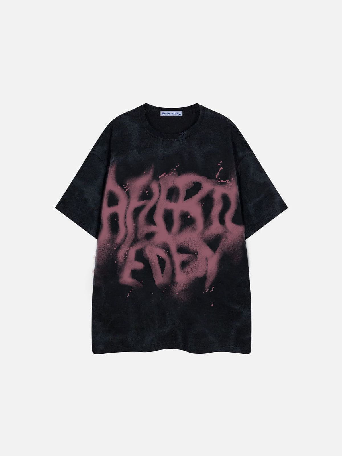  Eden Abstract Print Washed Tee