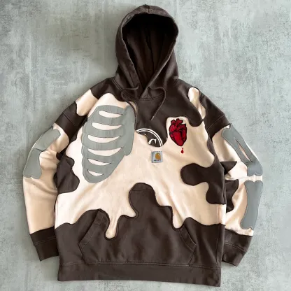 'BROKEN HEART CLUB' REFLECTIVE HOODIE (L)