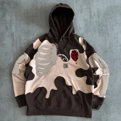 'BROKEN HEART CLUB' REFLECTIVE HOODIE (L)