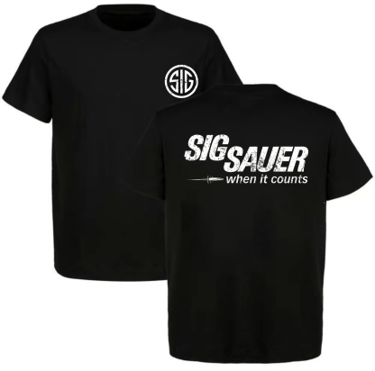 Sig Sauer When It Counts Printed Men's T-Shirt
