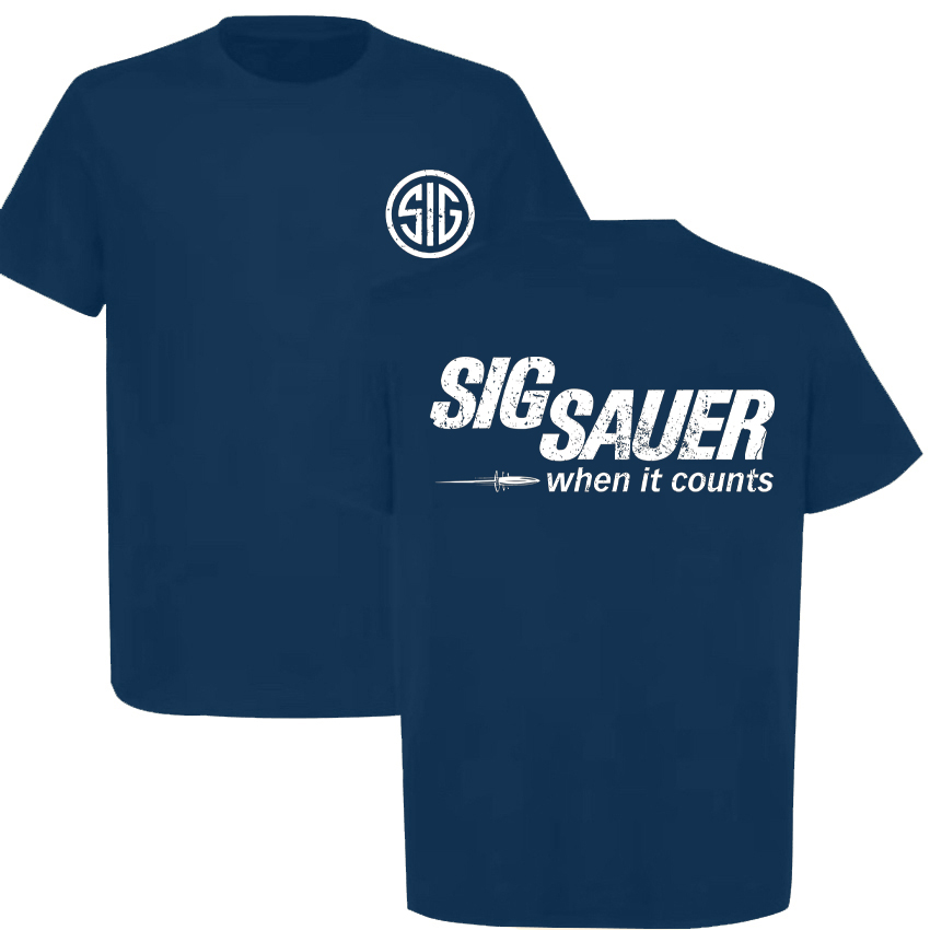 Sig Sauer When It Counts Printed Men's T-Shirt