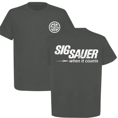 Sig Sauer When It Counts Printed Men's T-Shirt